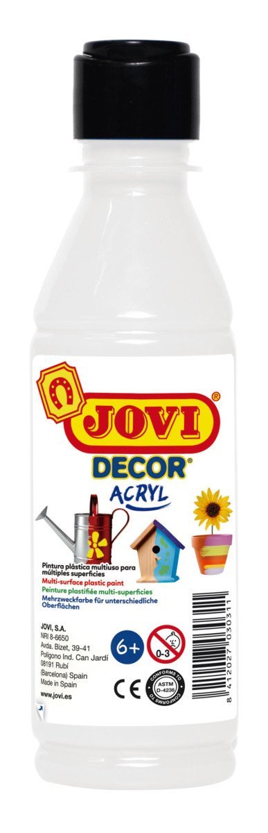 Levně JOVI Decor akrylová barva - bílá 250 ml