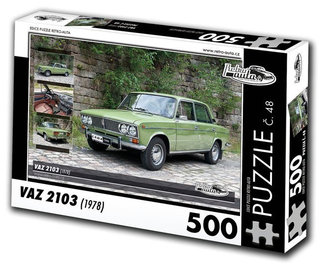 Retro auta Puzzle č. 48 - VAZ 2103 (1978) - 500 dílků