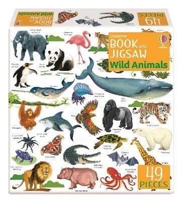 Levně Usborne Book and Jigsaw Wild Animals - Sam Smith