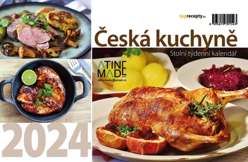 Levně Kalendář 2024 Česká kuchyně, stolní, týdenní, 225 x 150 mm