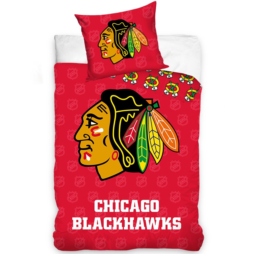 Levně Hokejové povlečení NHL Chicago Blackhawks Shields Velikost: 135x200 + 80x80 cm