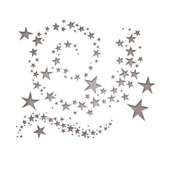 Levně SIZZIX Thinlits vyřezávací kovové šablony - vířící hvězdy 9 ks