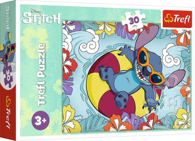 Levně Puzzle Lilo &amp; Stitch: Na prázdninách 30 dílků