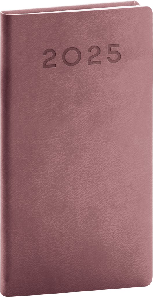 Levně Kapesní diář Aprint Neo 2025, růžový, 9 × 15,5 cm