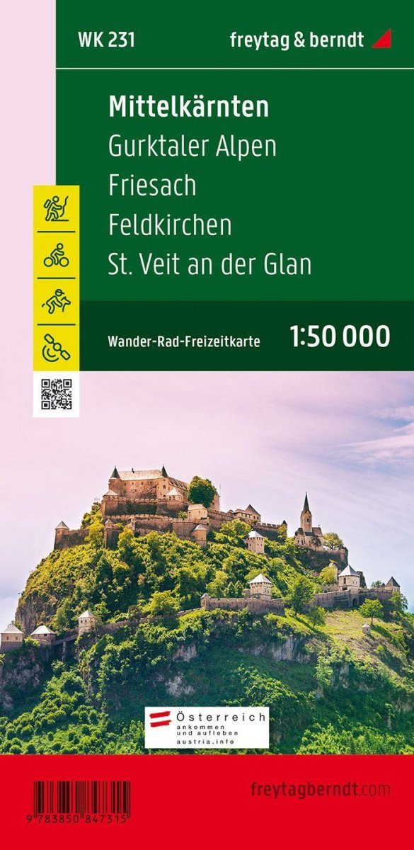 Levně WK 231 Střední Korutany, Gurktalské Alpy, Friesach, Feldkirchen, St. Veit an der Glan 1:50 000 / turistická mapa