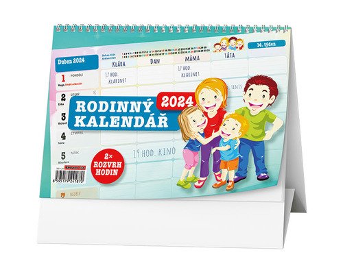 Levně Rodinný kalendář 2024 - stolní kalendář