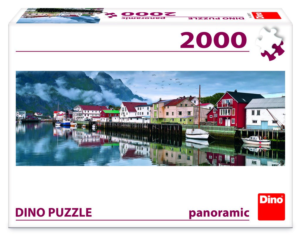 Levně Puzzle Rybářské vesnice 2000 dílků panoramic - Dino