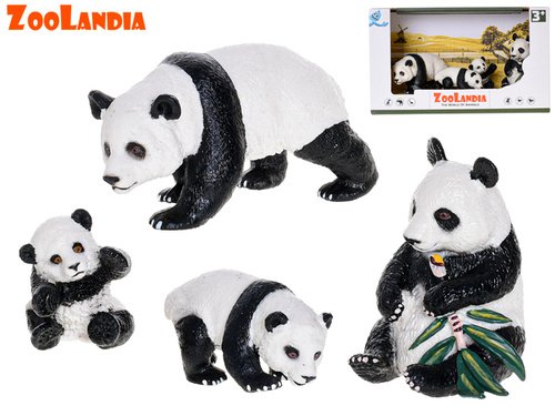 Zoolandia Samec a samice pandy s mláďaty