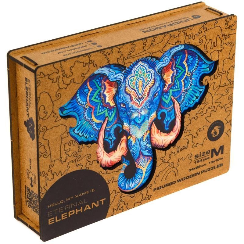 Levně Unidragon dřevěné puzzle - Slon velikost M