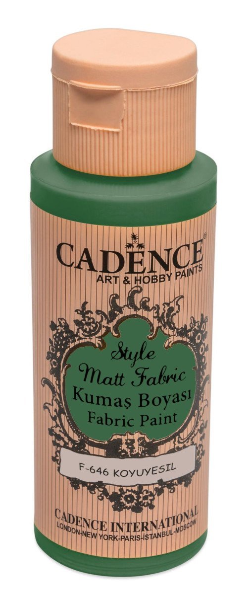 Levně Textilní barva Cadence Style Matt Fabric - pistáciová tmavá / 50 ml