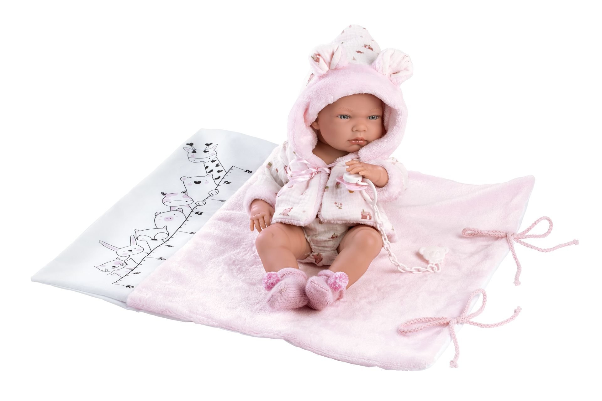 Levně Llorens 73898 NEW BORN HOLČIČKA - realistická panenka miminko s celovinylovým tělem - 40 cm