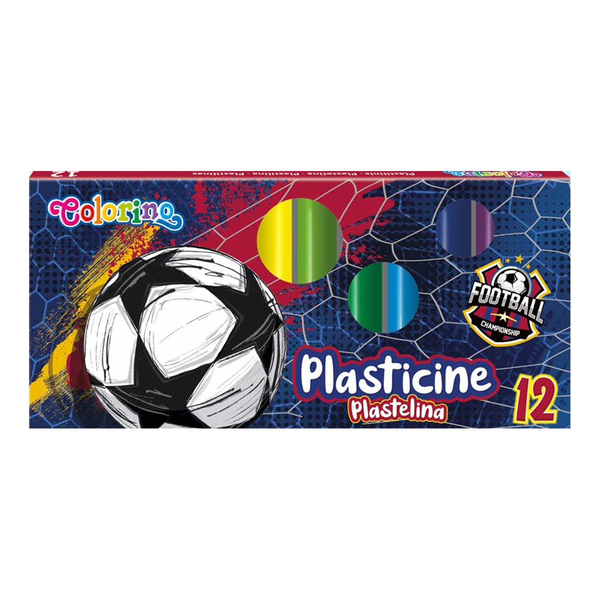 Levně Colorino modelovací hmota - Football, 12 barev