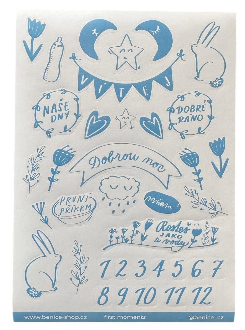 Product detail of Be Nice Samolepky k fotoalbu: First Moments (modré)