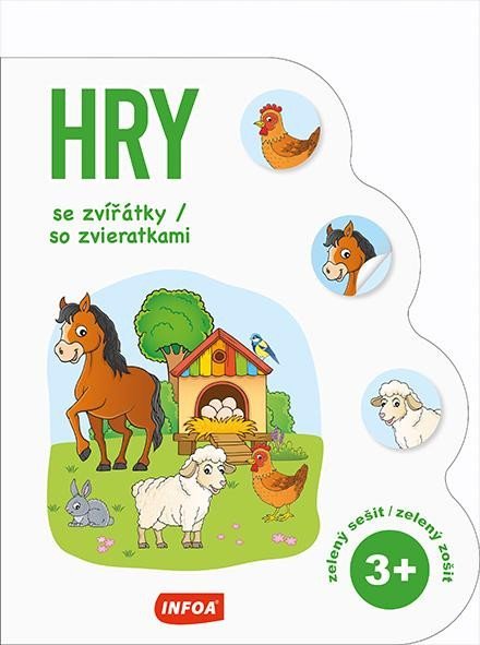 Levně Hry se zvířátky / so zviertatkami 3+ - zelený sešit / zelený zošit (CZ/SK vydání)