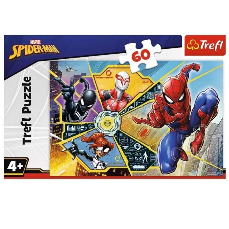 Trefl Puzzle Spiderman - Na síti 60 dílků