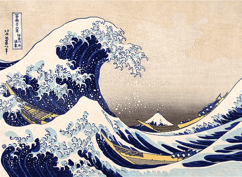 Levně Dřevěné puzzle Art Hokusai Velká vlna Kanagawa 200 dílků