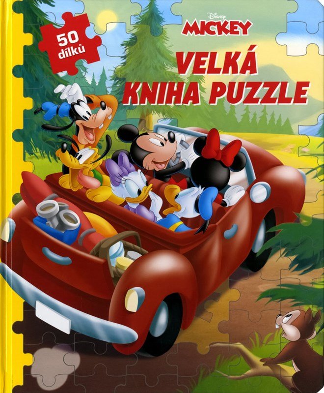 Levně Mickey a jeho přátelé - Velká kniha puzzle 50 dílků - kolektiv