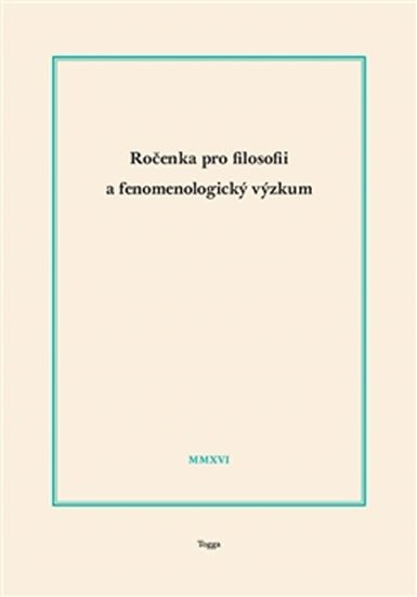 Levně Ročenka pro filosofii a fenomenologický výzkum 2016 - Ladislav Benyovszky