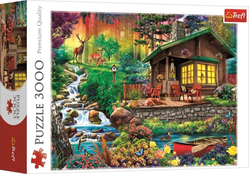 Trefl Puzzle Chata v lesích / 3000 dílků