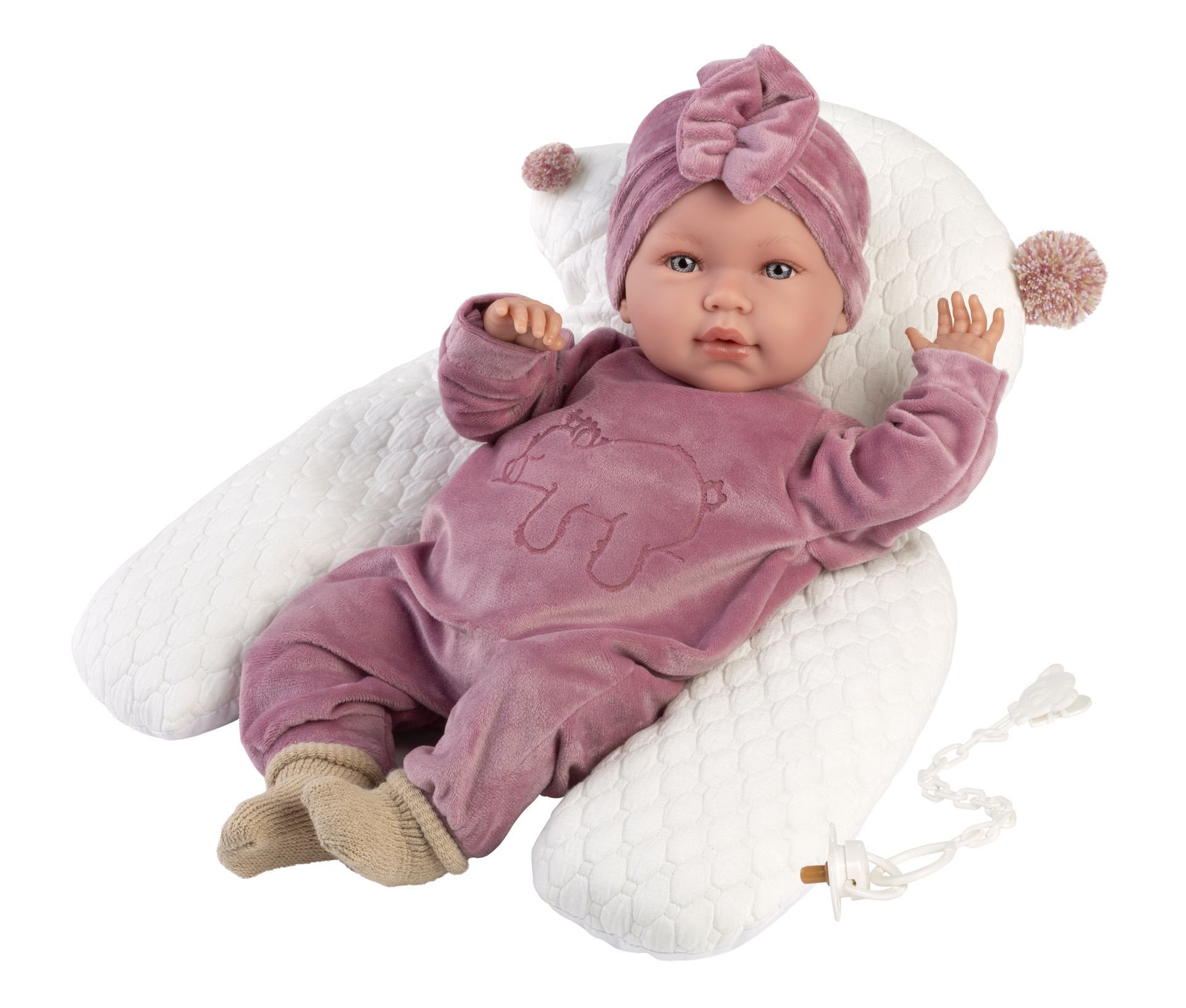 Levně Llorens 74118 NEW BORN - realistická panenka miminko se zvuky a měkkým látkovým tělem - 42 cm