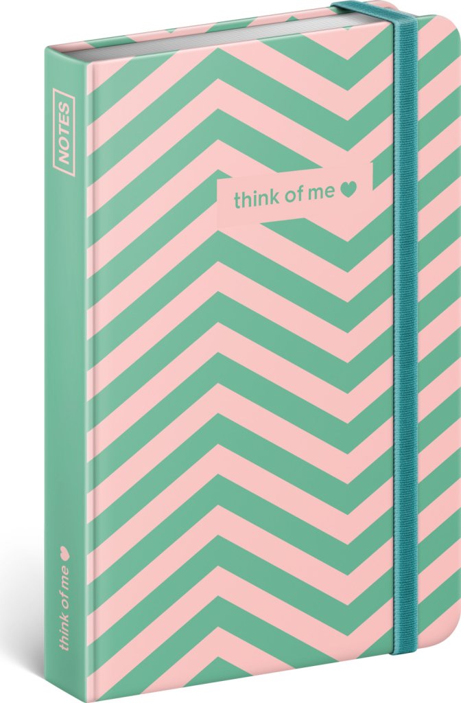 Notes - Think Of Me, linkovaný, 10,5 x 15,8 cm