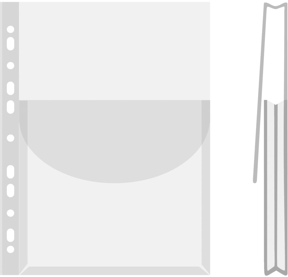 Levně DONAU prospektový obal s kapsou, hladký, A4, PP, 170 μm, transparentní - 12ks