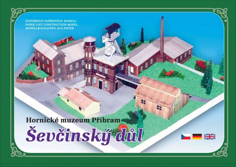 Levně Hornické muzeum Příbram Ševčinský důl - Stavebnice papírového modelu