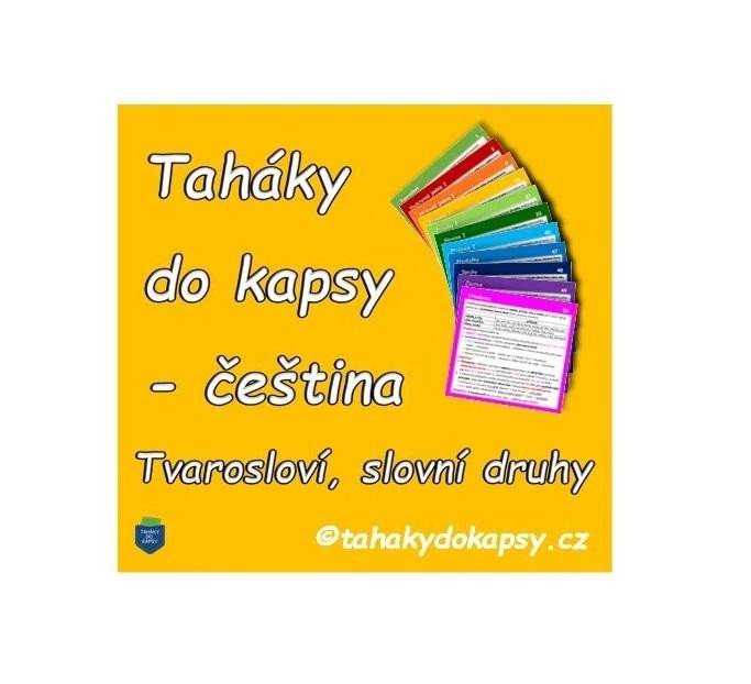 Levně Taháky do kapsy - Ćeština: Tvarosloví, slovní druhy (kartičky v krabičce) - Zuzana Zelená