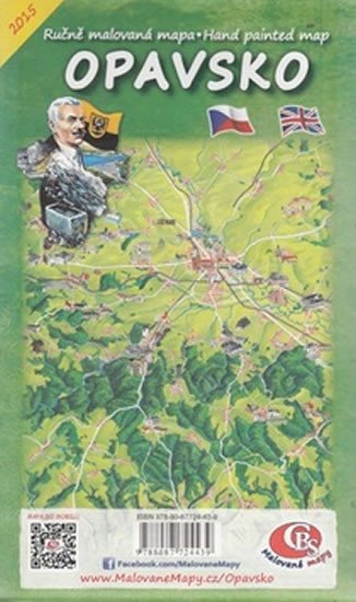 Levně Opavsko - Ručně malovaná mapa
