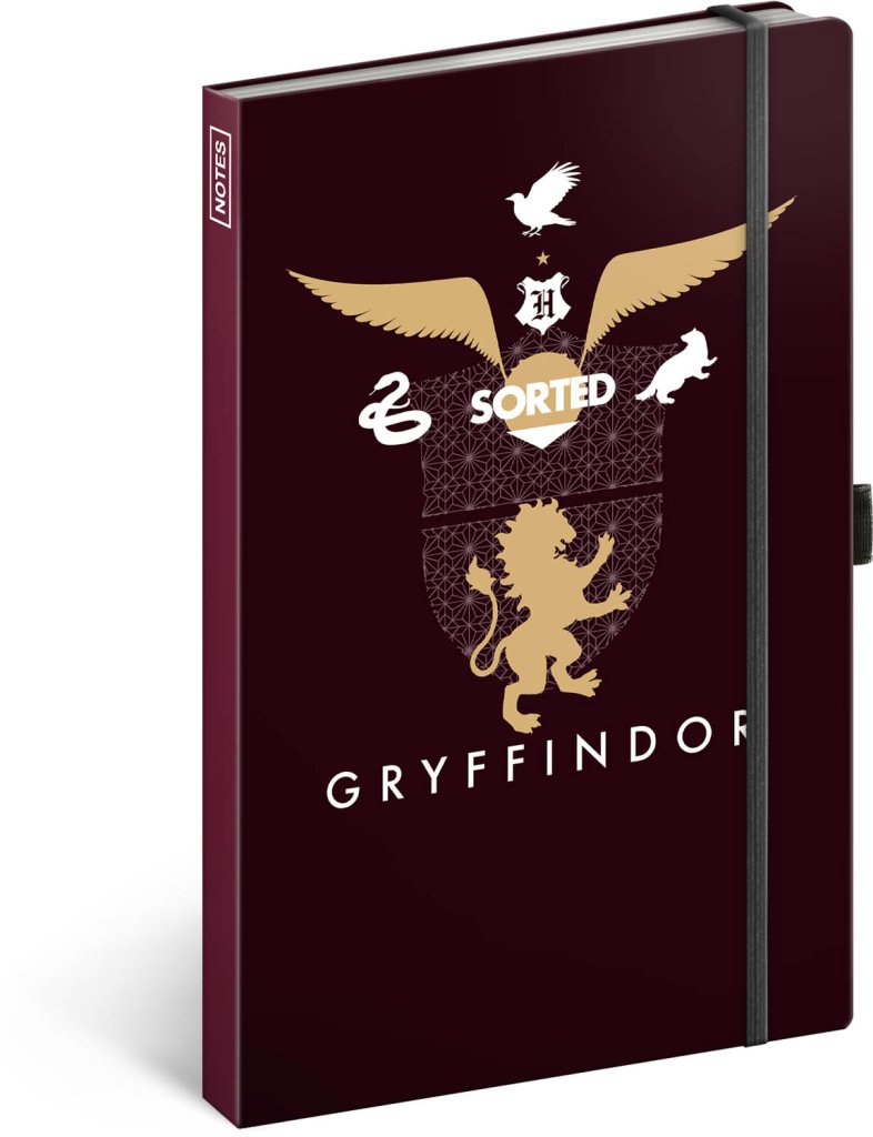 Levně Notes Harry Potter - Gryffindor, linkovaný, 13 × 21 cm
