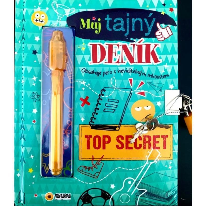 Levně Můj tajný deník na klíček Top secret (zelený)