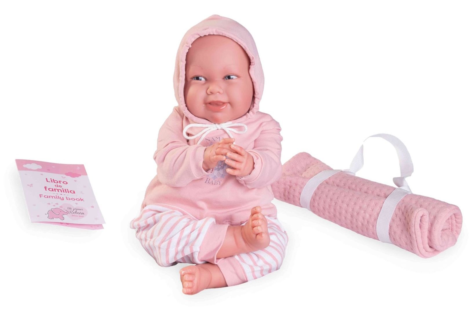 Levně Antonio Juan 81380 Můj první REBORN MARTINA - realistická panenka miminko s měkkým látkovým tělem - 52 cm