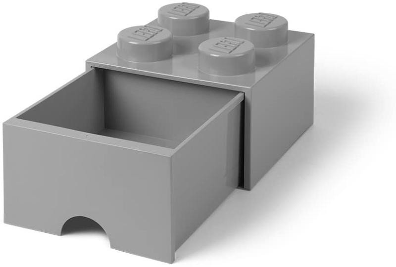 Levně Úložný box LEGO s šuplíkem 4 - šedý