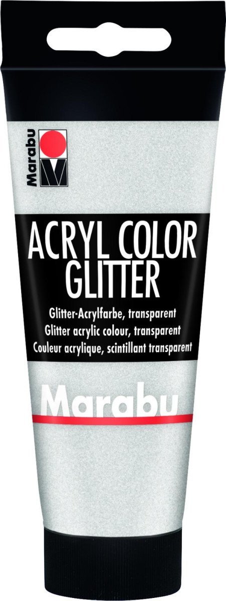 Levně Marabu Acryl Color akrylová barva - stříbrná glitr 100 ml