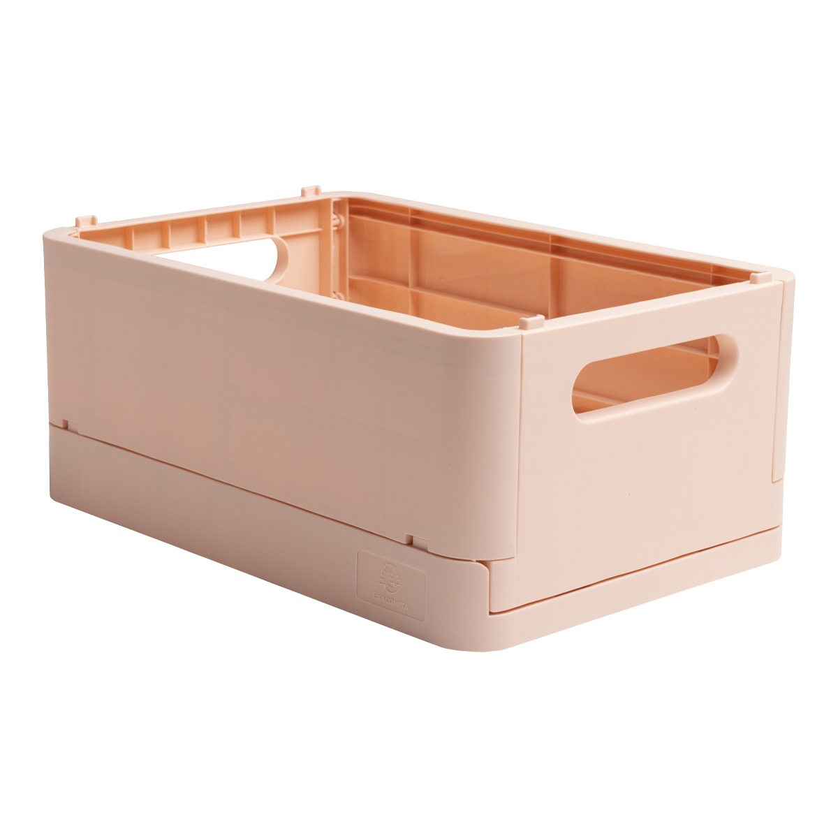 Exacompta Smart case - skládací úložný box, recyklovaný PP, MIDI, lososový