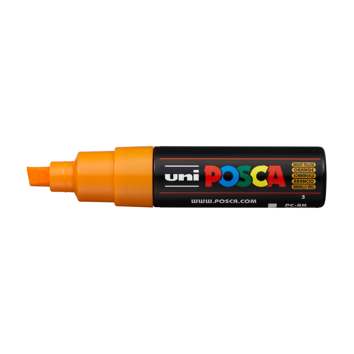 Levně Posca popisovač PC-8K, 8 mm, jasně žlutá (3)