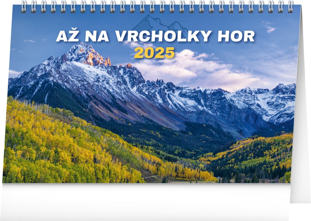 Levně NOTIQUE Stolní kalendář Až na vrcholky hor 2025, 23,1 x 14,5 cm