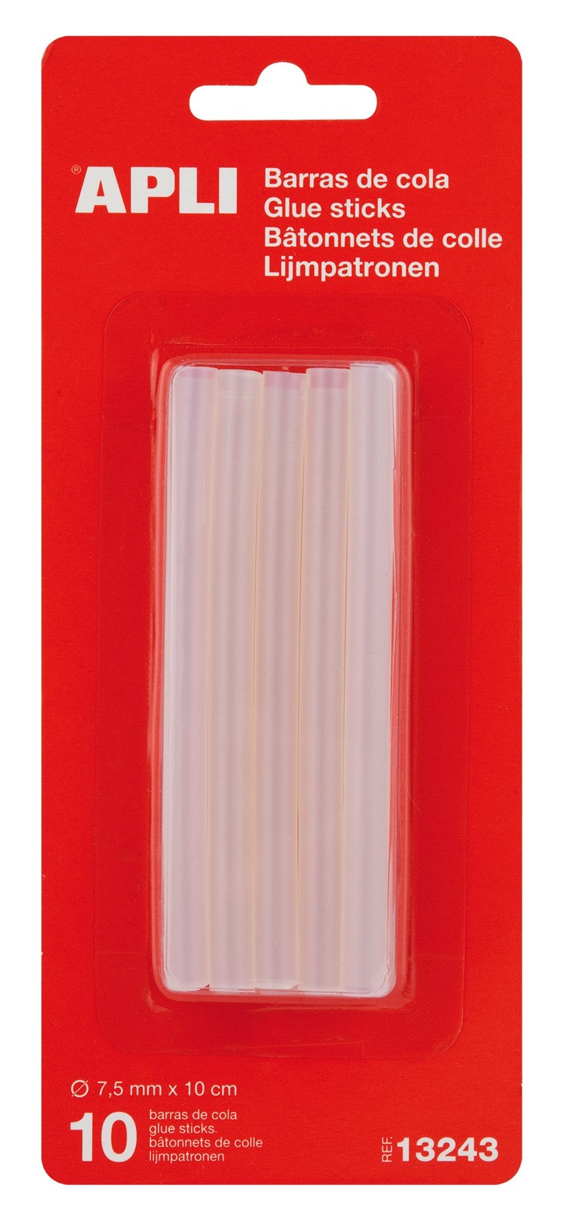 Levně APLI tavné tyčinky O 7,5 mm x 10 cm - transparentní 10 ks