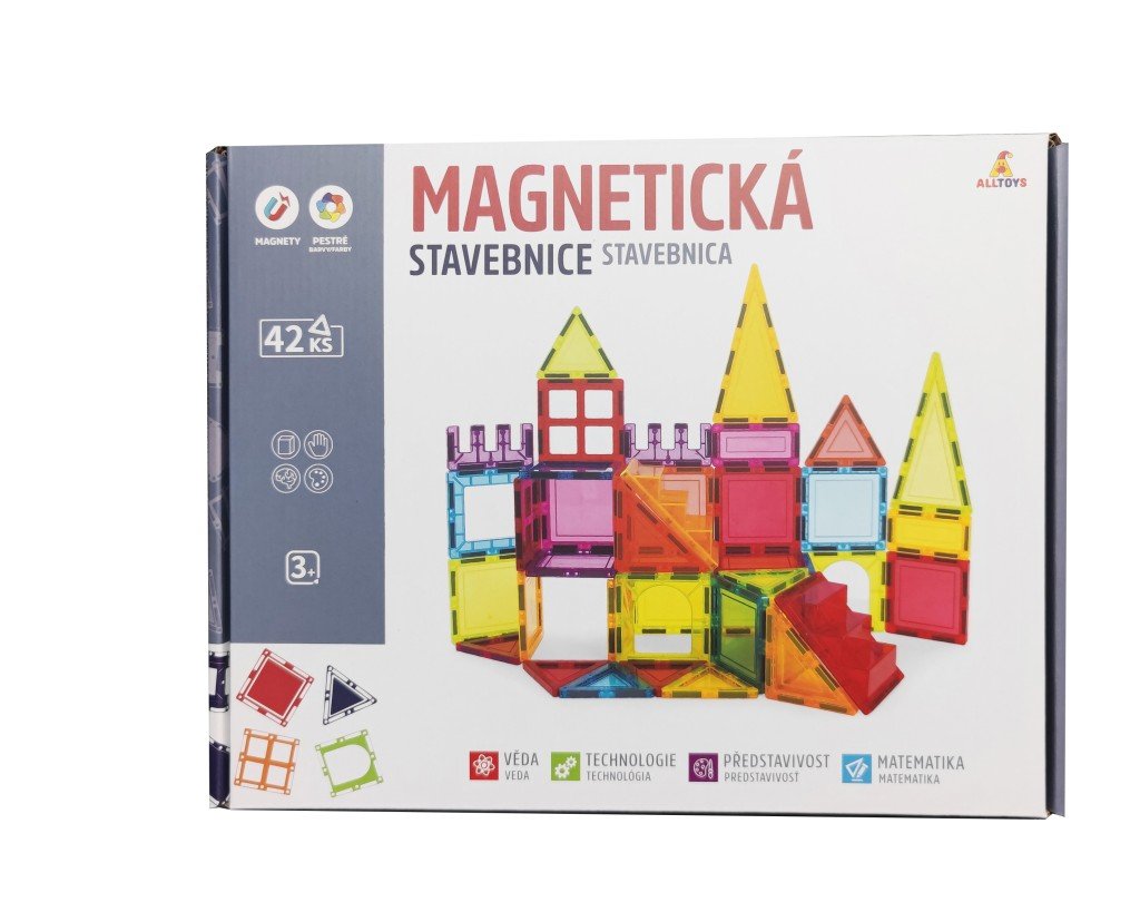 Levně Magnetická stavebnice 42ks - Alltoys