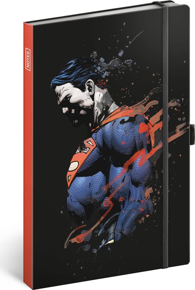 Levně Notes Superman, linkovaný, 13 × 21 cm