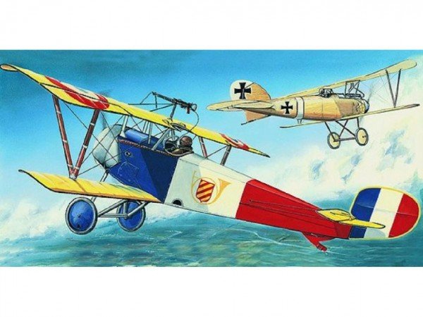 Levně Model Nieuport 11/16 Bebe 12,9x16,2cm v krabici 31x13,5x3,5cm