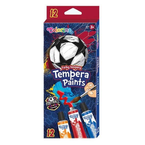 Levně Colorino Temperové barvy - Fotbal (12 barev)