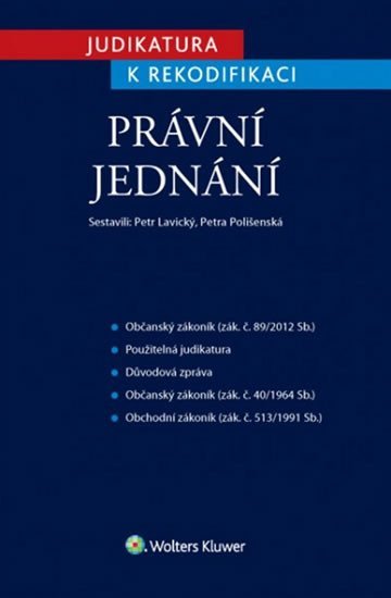 Levně Judikatura k rekodifikaci - Právní jedn - Petr Lavický