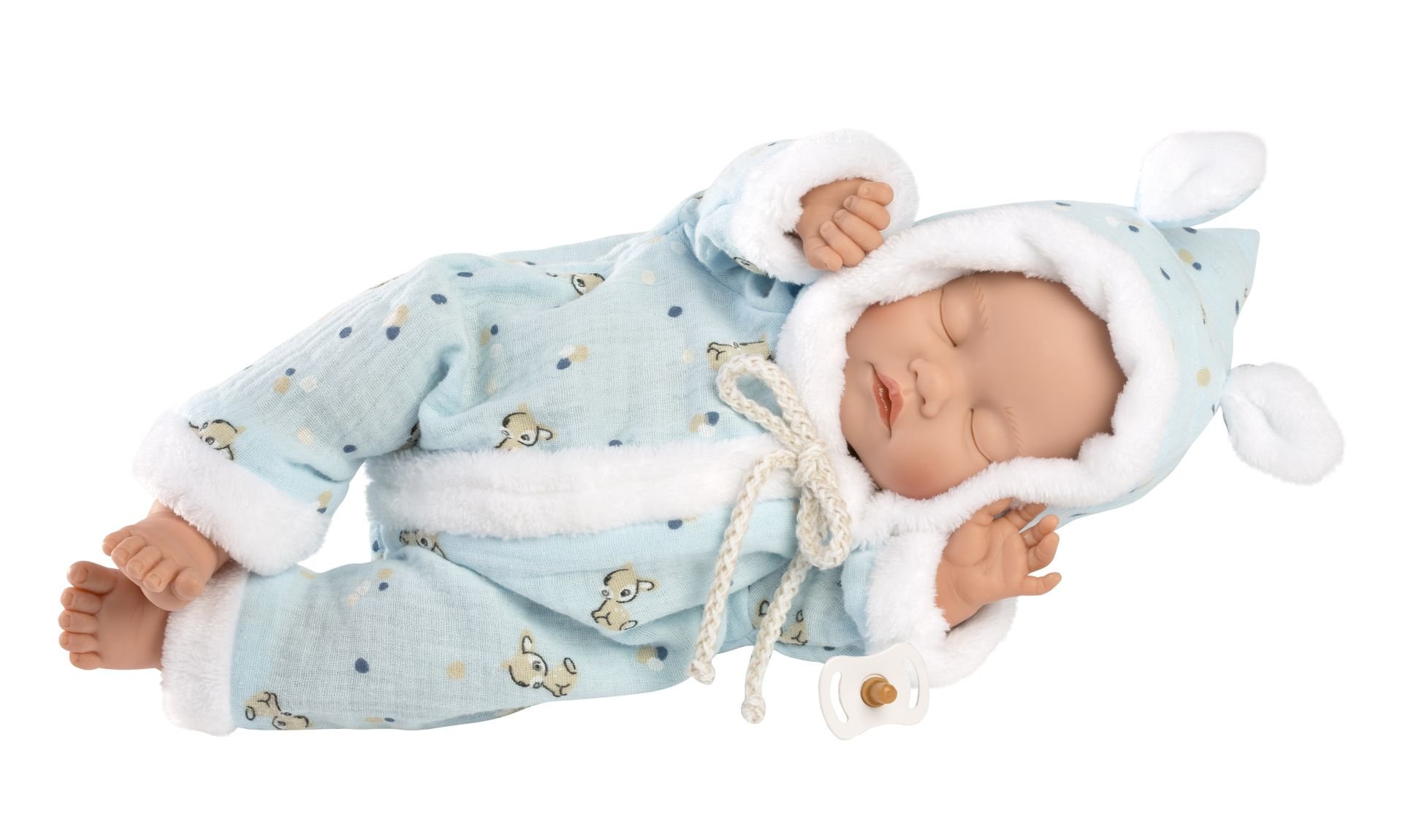 Levně Llorens 63301 LITTLE BABY - spící realistická panenka miminko s měkkým látkovým tělem - 32 cm
