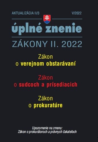 Levně Aktualizácia II/3 2022 – Sudcovia a prokurátori