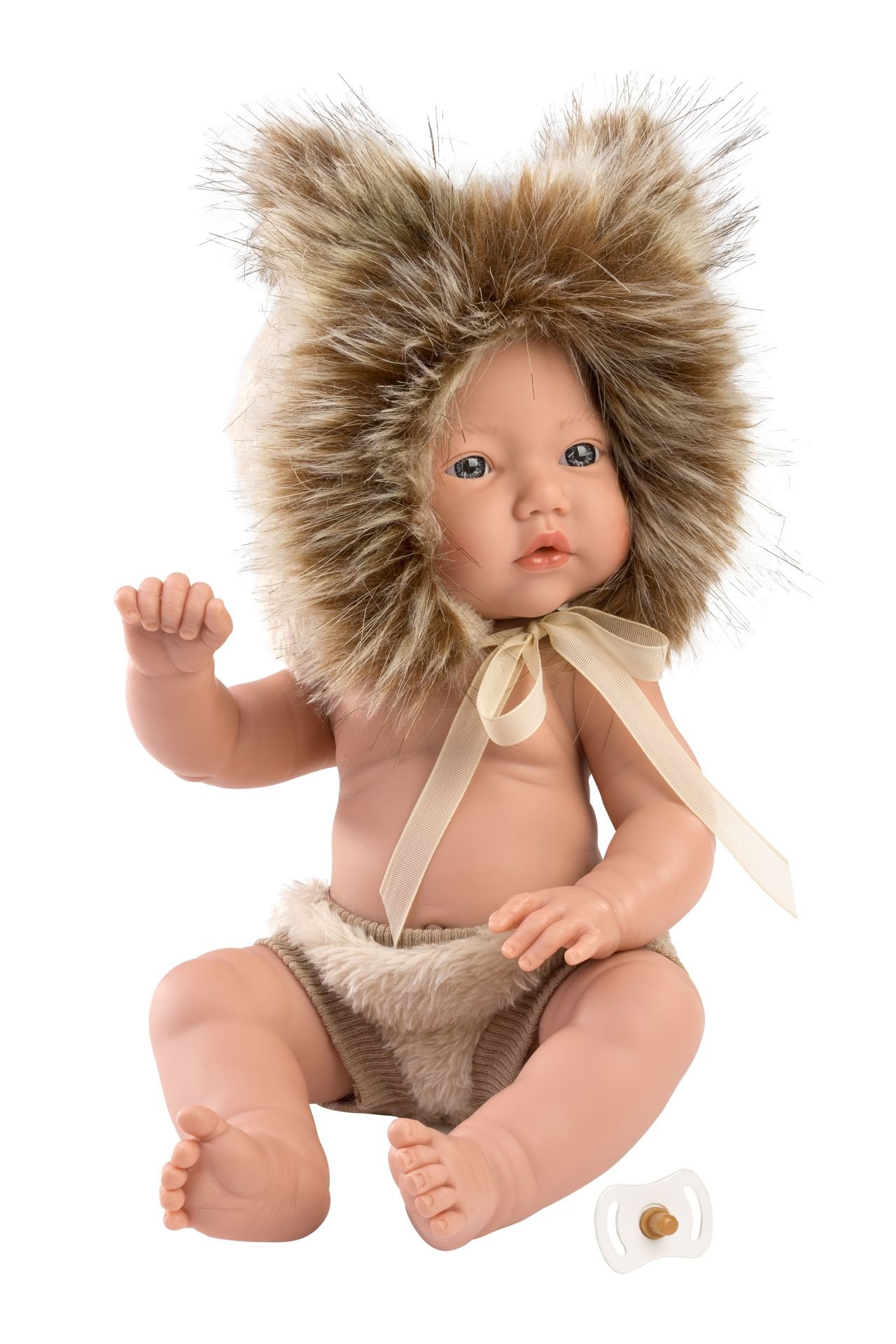 Levně Llorens 63201 NEW BORN CHLAPEČEK - realistická panenka miminko s celovinylovým tělem - 31 cm