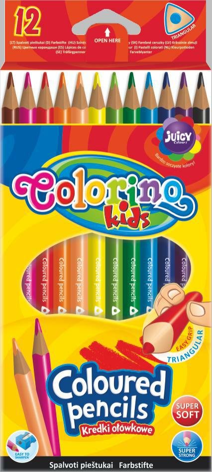 Levně Colorino pastelky trojhranné, 12 barev