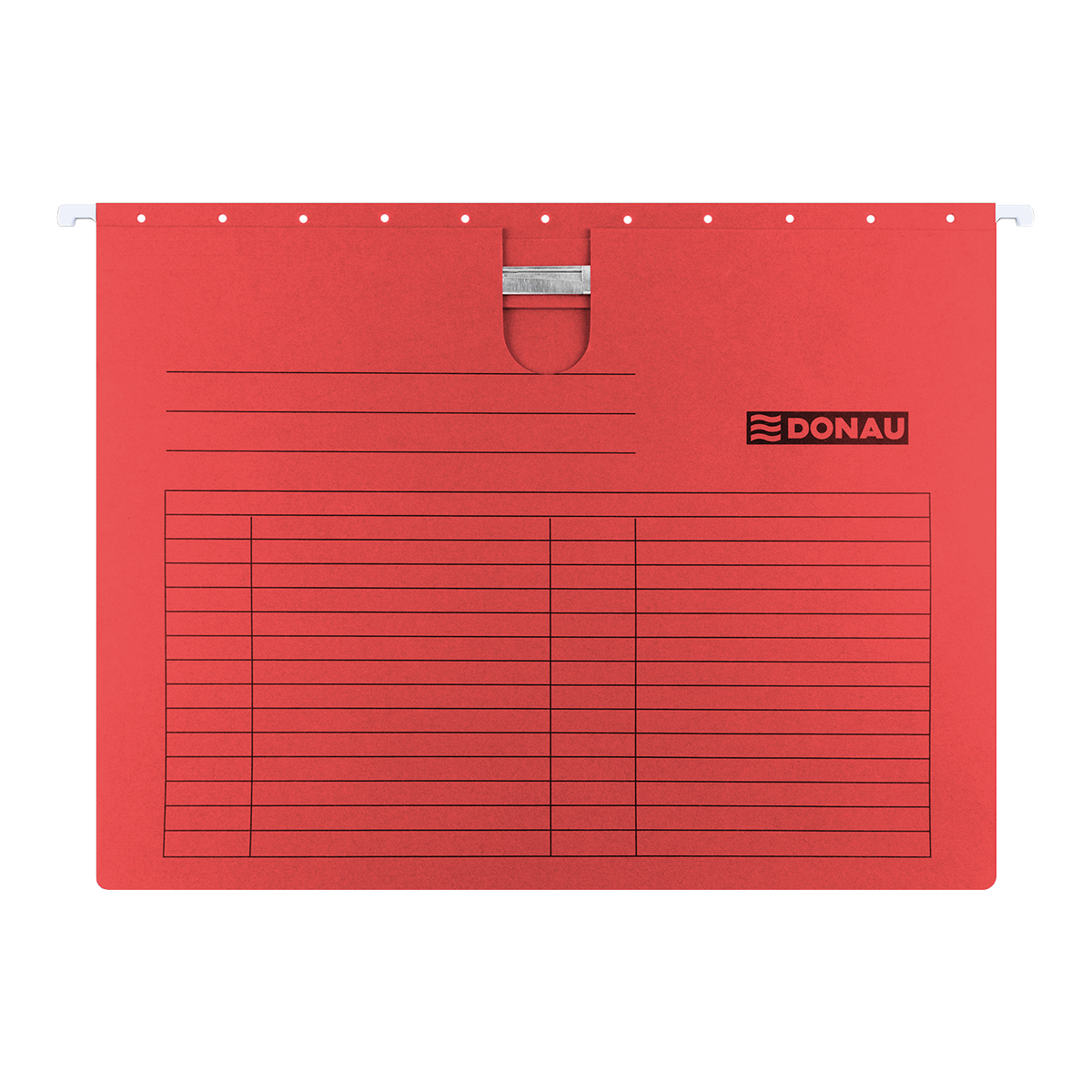 Levně DONAU závěsné desky s rychlovazačem, A4, karton, červené - 25ks