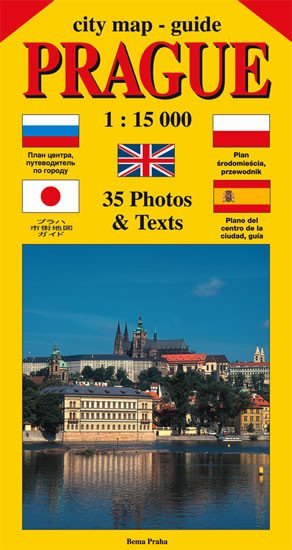 Levně City map - guide PRAGUE 1:15 000 (angličtina, ruština, španělština, polština, japonština) - Jiří Beneš