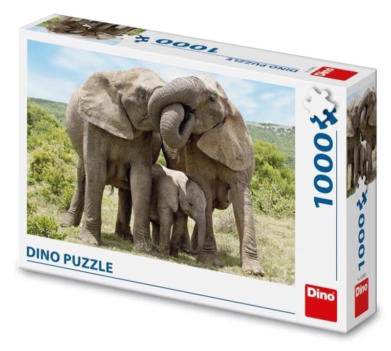 Levně Puzzle Sloní rodina 1000 dílků - Dino